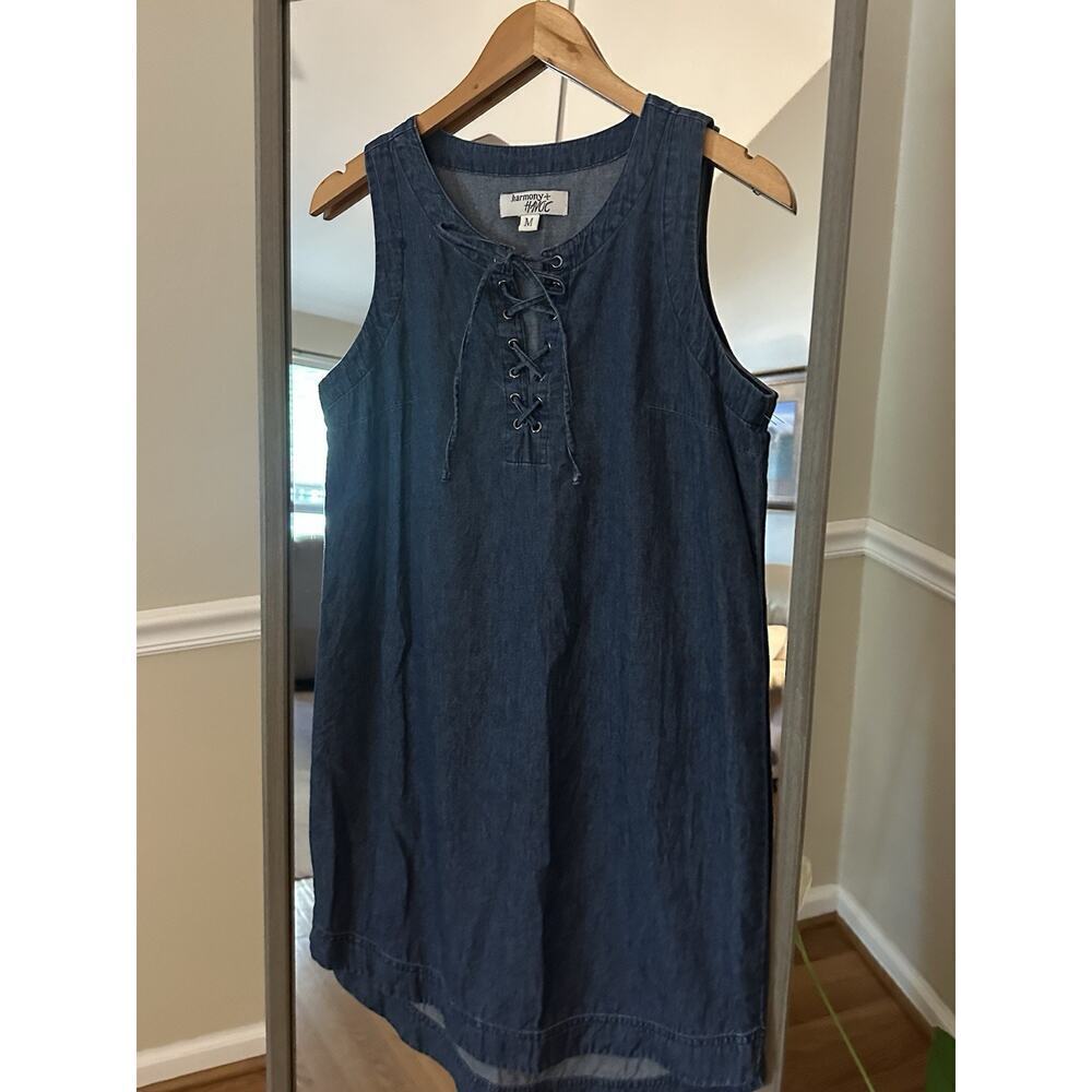Harmony &‎ Havoc Denim Sleeveless Dress Medium